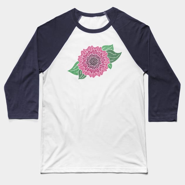 Tudor Rose Ombré Pink Baseball T-Shirt by TheEmeraldOwl_byKaitlyn